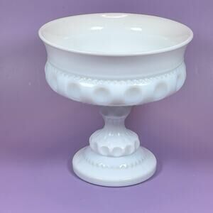 1940s Colony (Indiana Glass) King's Crown Milk Glass Compote (III)